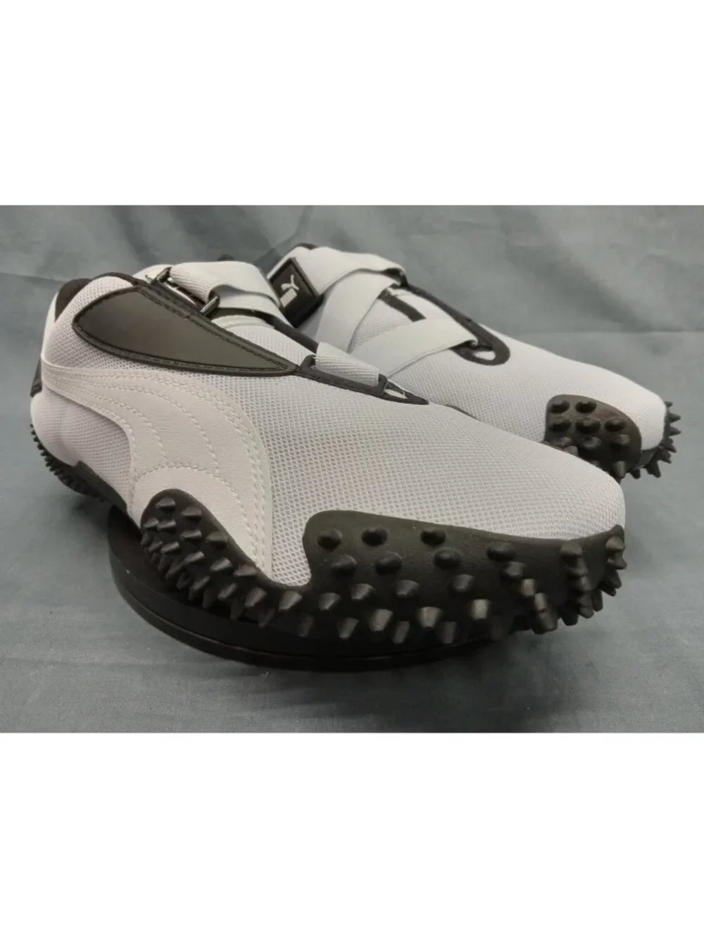 Puma Mostro OG Jr Sneaker Hook & Loop Silver White Boys Size 6 (GS) NEW NO BOX!